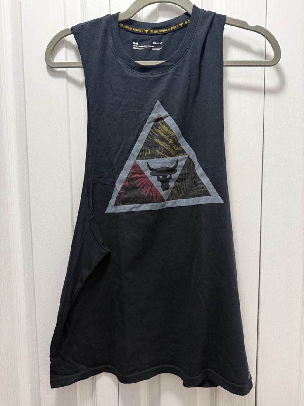 Under Armour Black HeatGear Tee with Yellow Accent